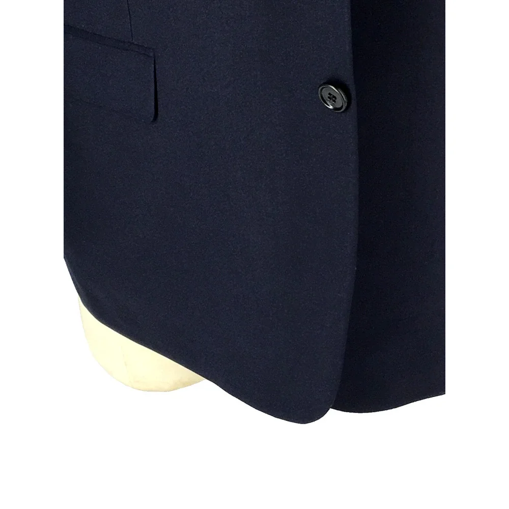 50R Dior Mens Canvassed 2 Button 100% Wool Blazer Jacket Dark Navy EUR 60R